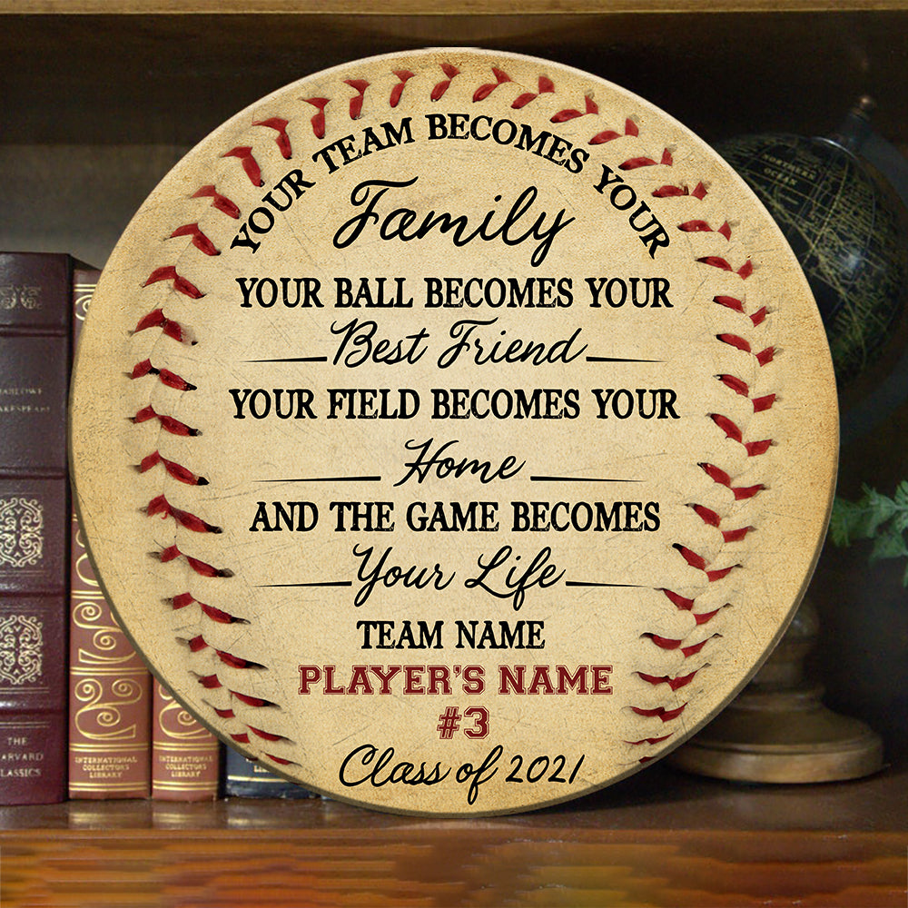 89Customized Personalized Wood Sign Baseball Senior 2021