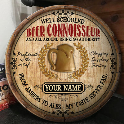 89Customized Beer connoisseur Customized Wood Sign