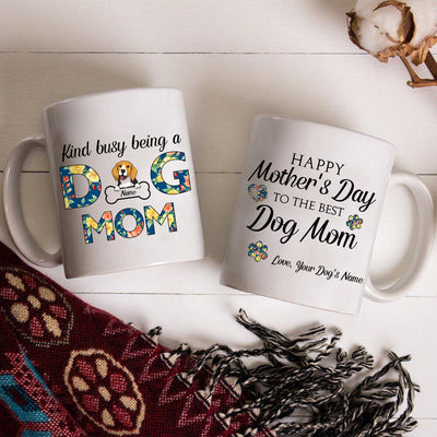 89Customized Personalized Mug Kinda Busy Dog Mom