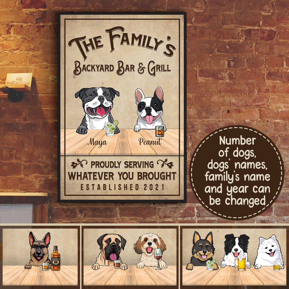 89Customized Backyard Bar & Grill Personalized Poster