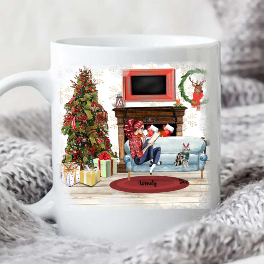 Personalized Mug Christmas Gift Life Is Better With Books And Cats