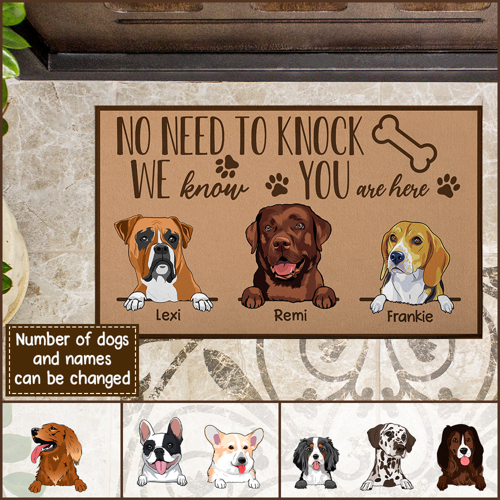 89Customized We know you are here personalized doormat
