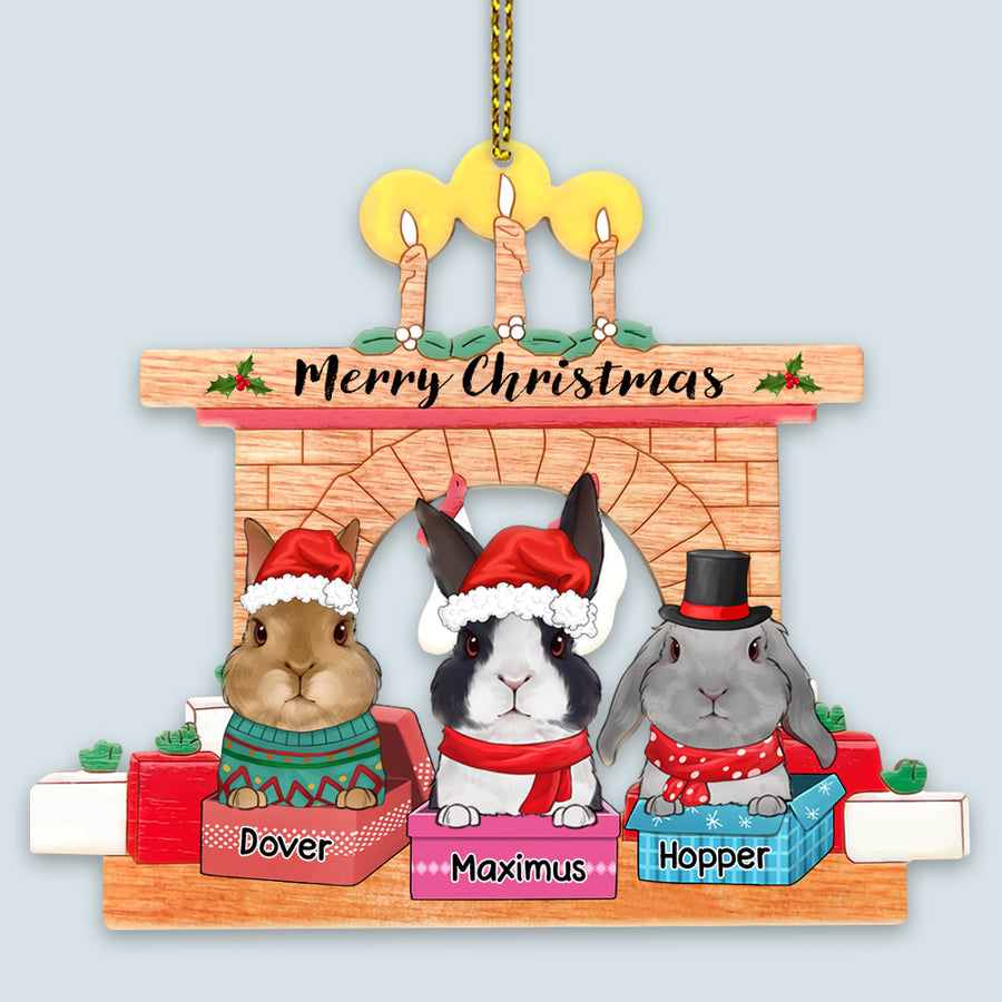 89Customized Christmas Rabbit Lovers Personalized Ornament