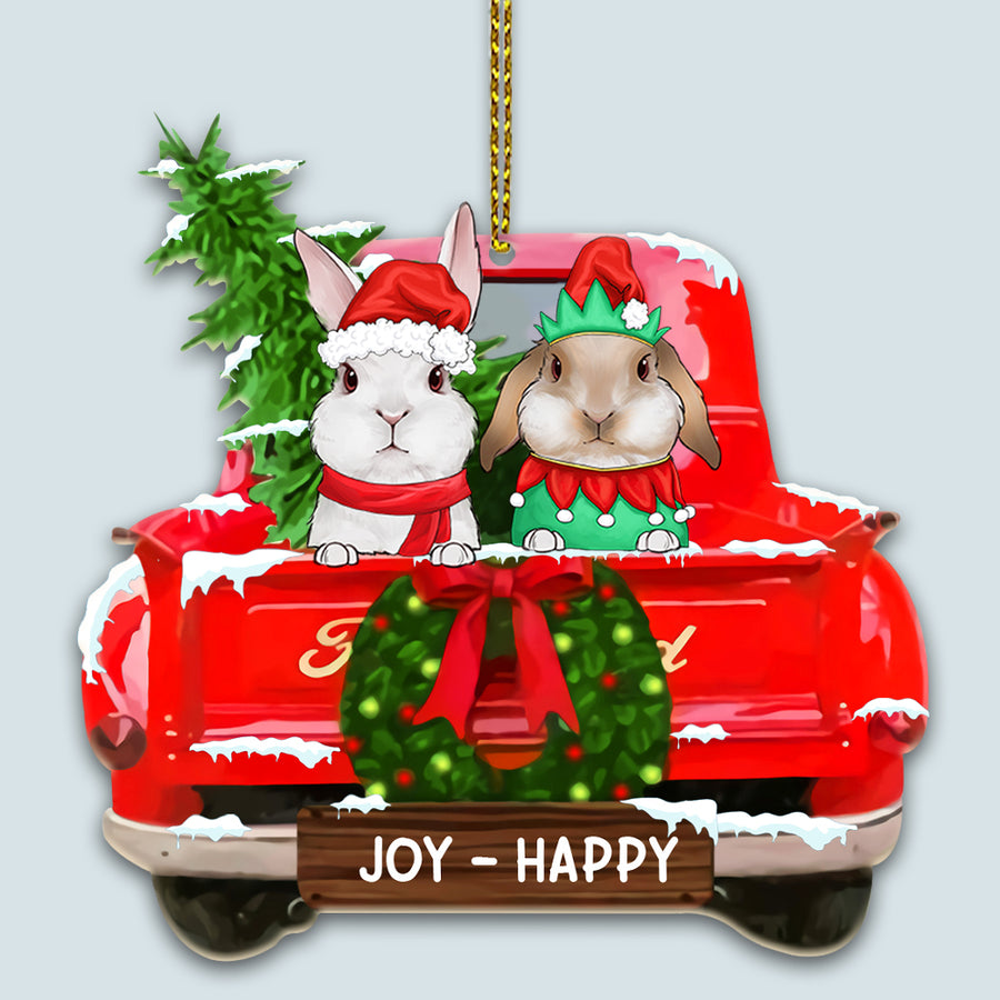 89Customized Rabbit Lovers Personalized Ornament