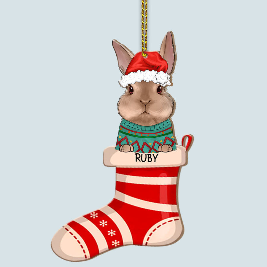 89Customized Christmas Rabbit Lovers Personalized Ornament