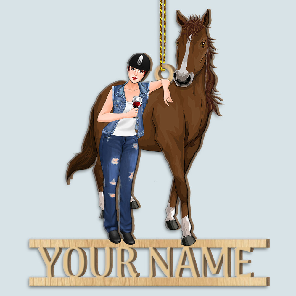 89Customized Equestrian Horse Lover Personalized One Sided Ornament