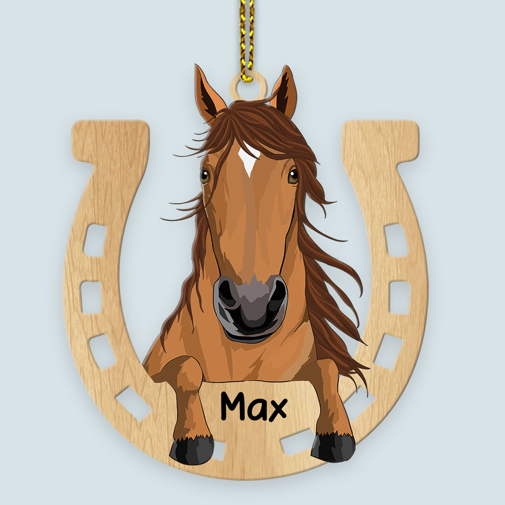 89Customized Horse Lovers Personalized One Sided Ornament