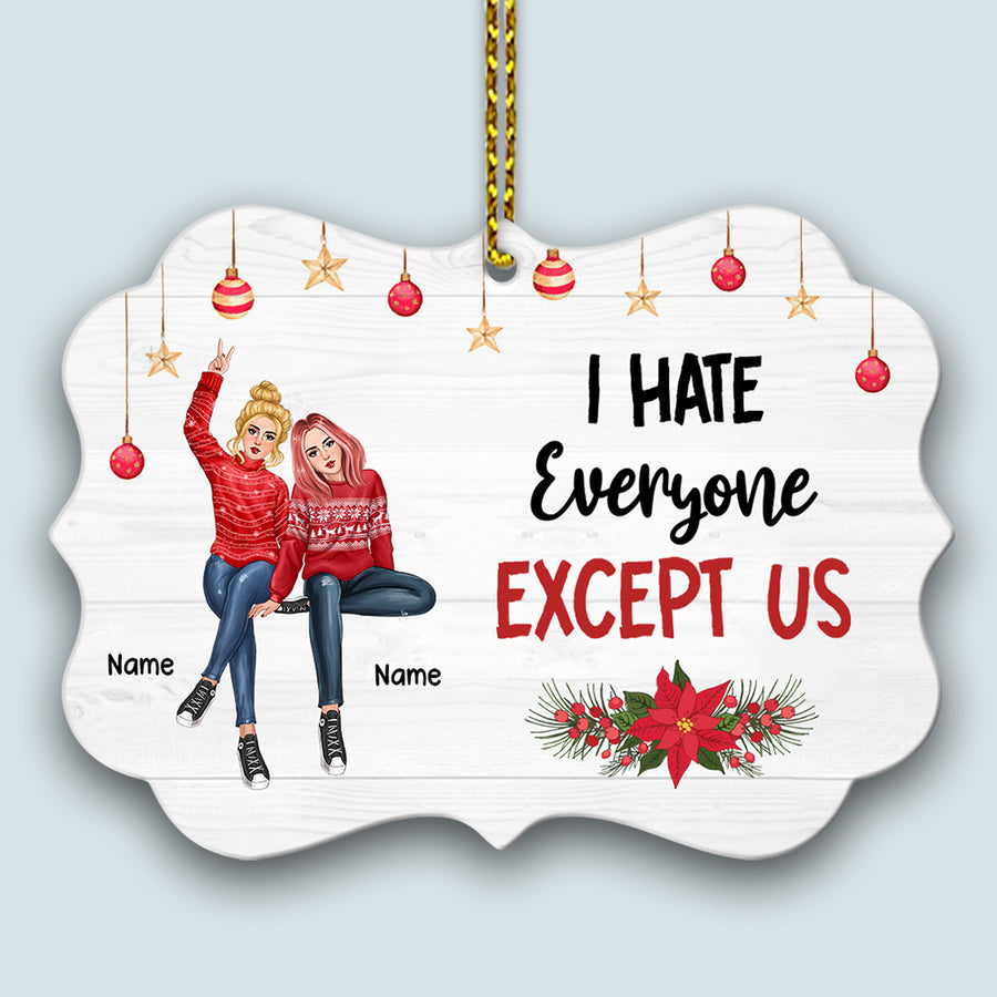 89Customized There Is No Greater Gift Than Friendship Personalized One Sided Ornament