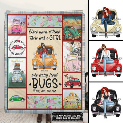 89Customized Once upon a girl there was a girl who loved bugs it was me the end Customized Fleece Blanket