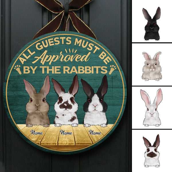 89Customized Rabbit Lovers Personalized Wooden Sign