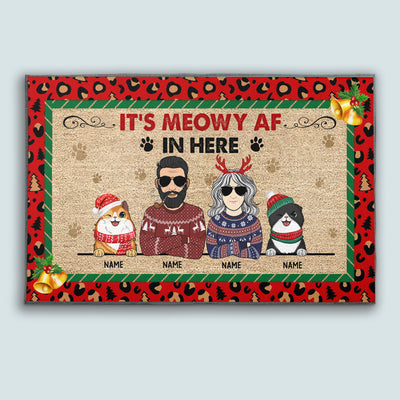 89Customized It's Meowy AF In Here Personalized Doormat