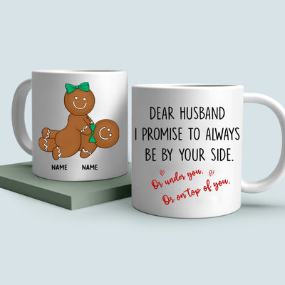 89Customized Dear Husband Gingerbread Couple Personalized Mug