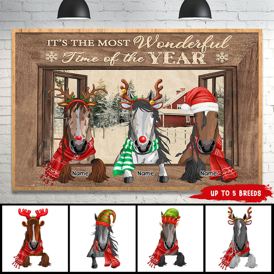 89Customized Horses It's The Most Wonderful Time Of The Year Personalized Poster
