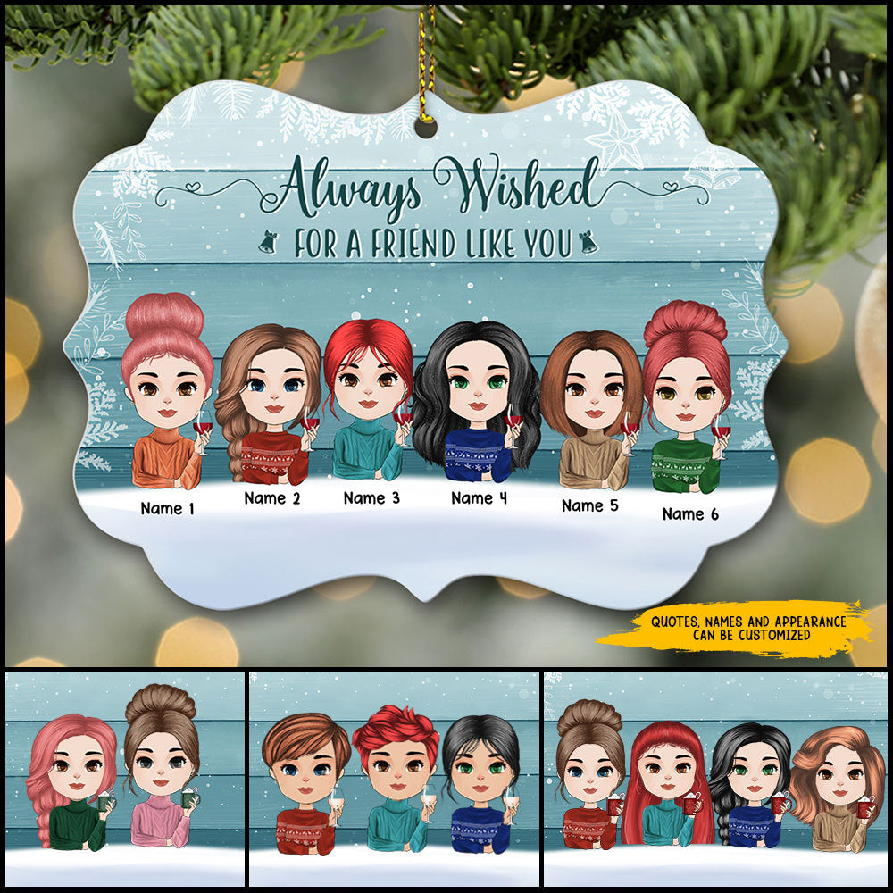 89Customized Good friends are like stars you don't have to see them to know they are there Personalized Ornament