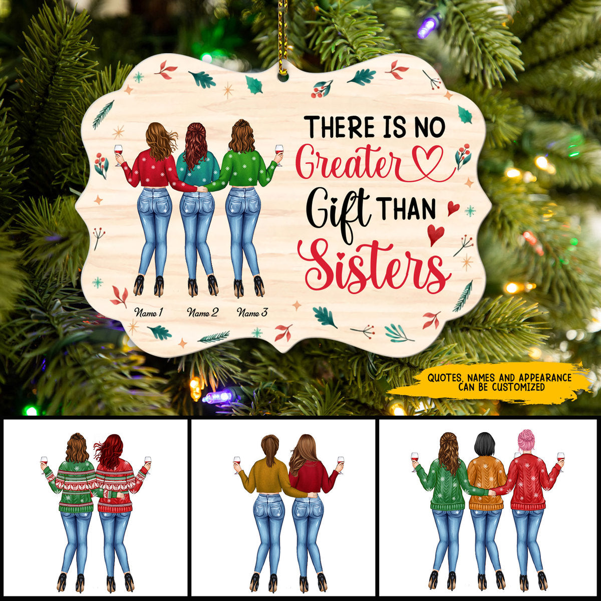 89Customized Besties you've given me memories I'll never forget Personalized Ornament