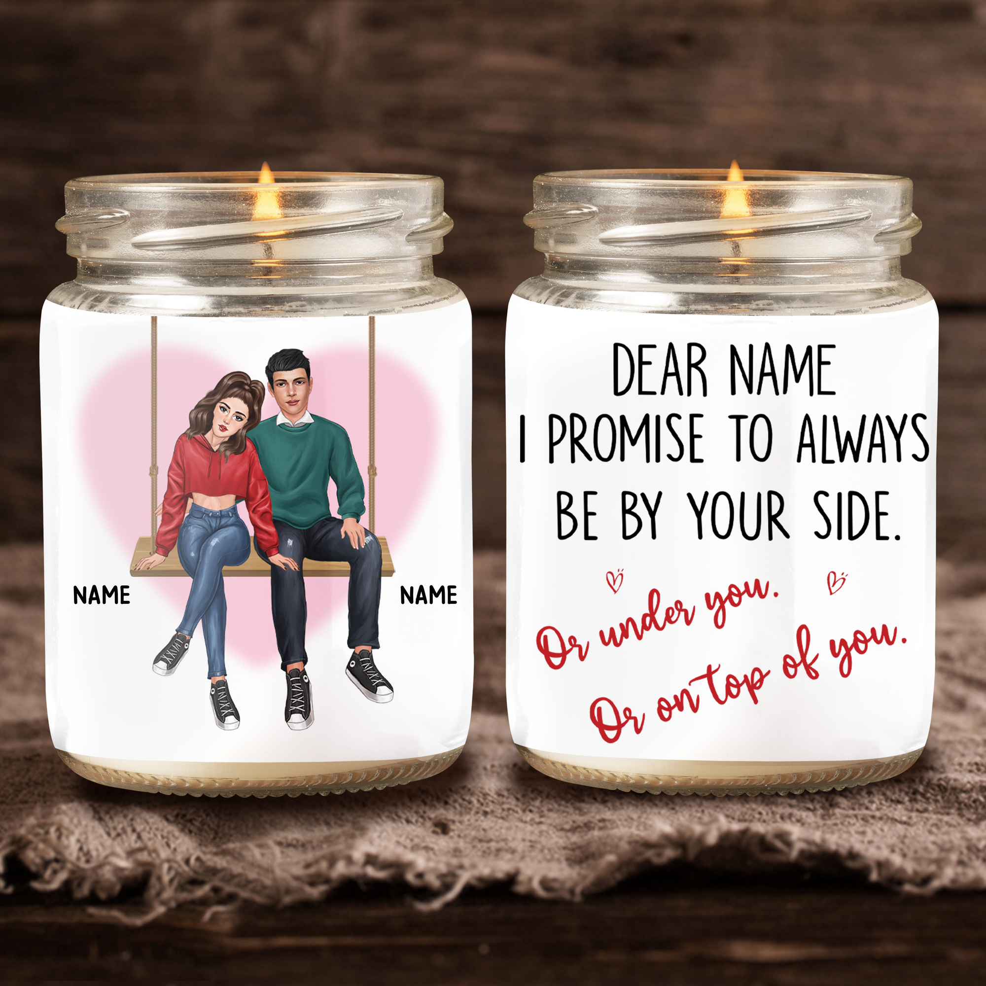 89Customized Couple Candle Gift for Him Gift for Her Personalized Candle