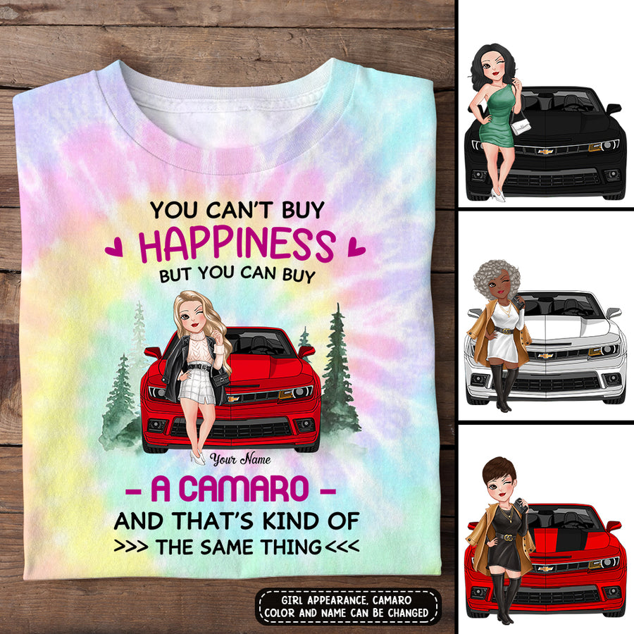 89Customized You can't buy happiness but you can buy a Camaro and that's kind of the same thing Tie Dye Customized 3D Fullfilled Shirt