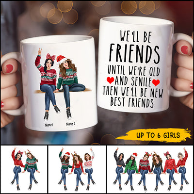 89Customized I'd Walk Through Fire For You Sister Personalized Mug