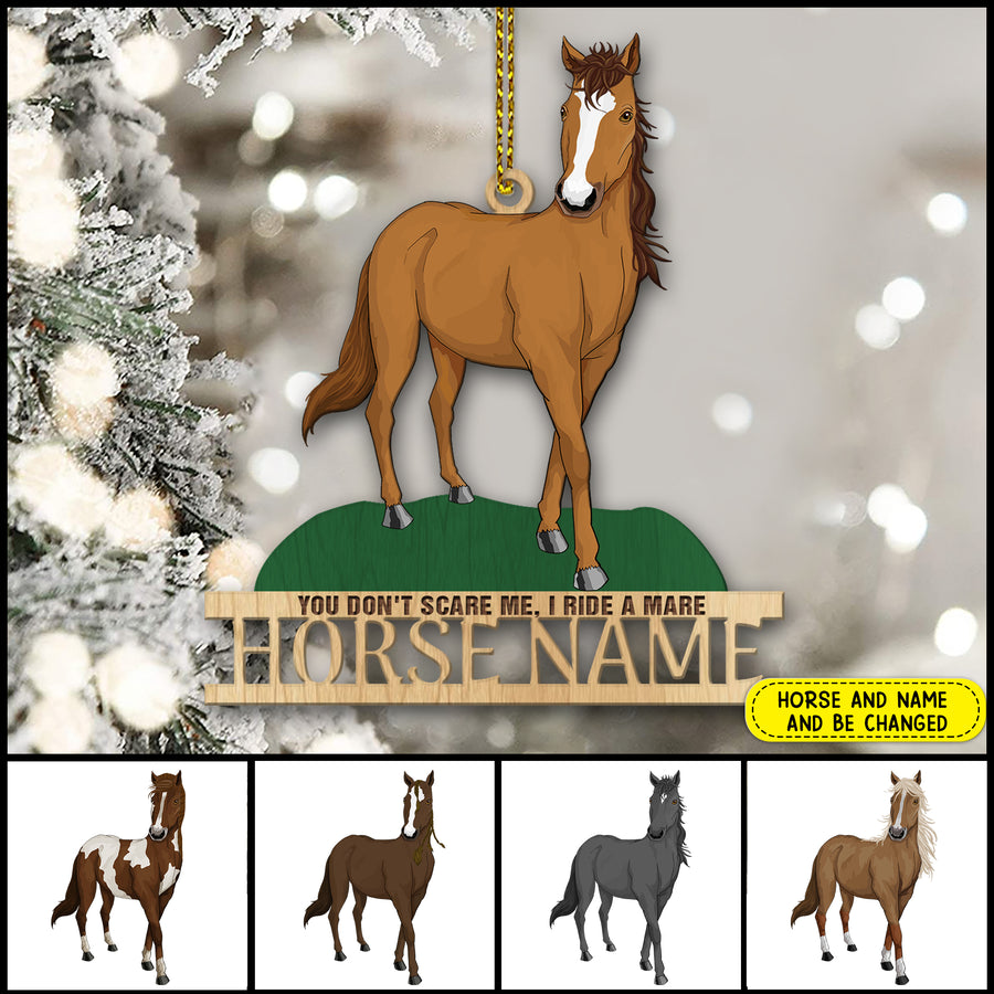 89Customized Head Up Heels Down Horse Lover Personalized Ornament
