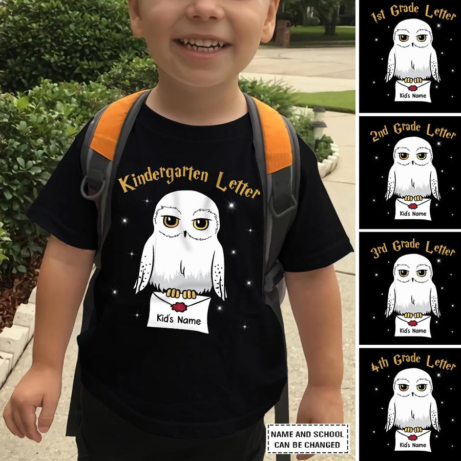 89Customized Back to school letter personalized shirt