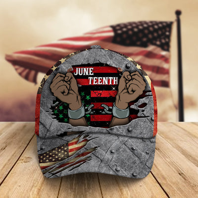 89Customized Juneteenth American Flag Black People Cap