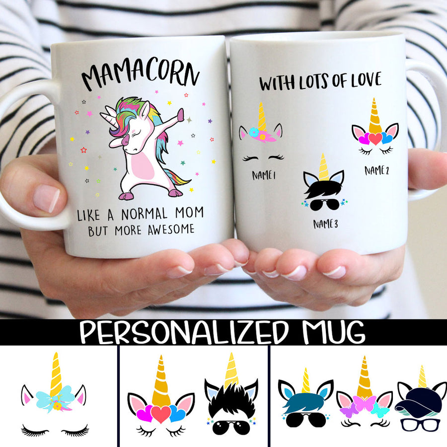 89Customized Personalized Mug Family Mamacorn More Awesome Unicorn