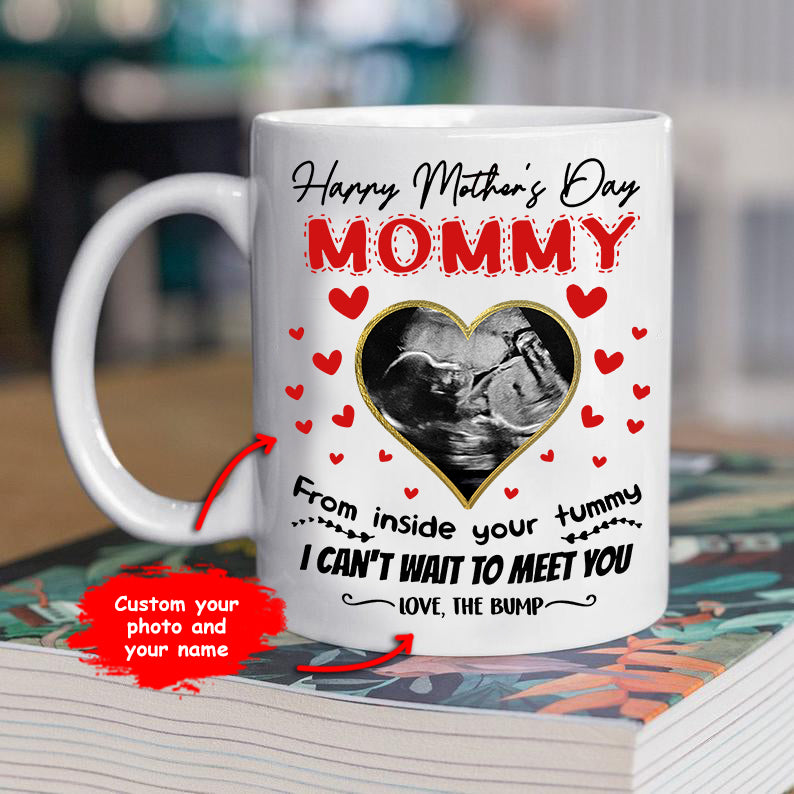 89Customized I Can't Wait To Meet You Mommy Personalized Mug