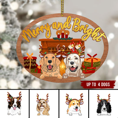 89Customized Merry and Bright - Personalized ornament