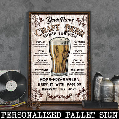 89Customized Craft Beer Home Brewer Customized Pallet Sign