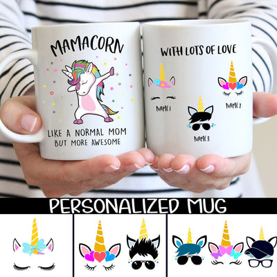 89Customized Personalized Mug Family Mamacorn More Awesome Unicorn