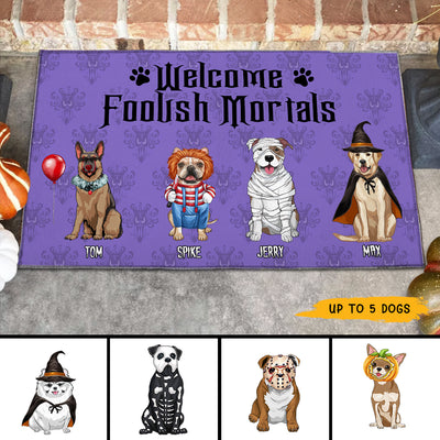 89Customized Welcome Foolish Mortals Doormat