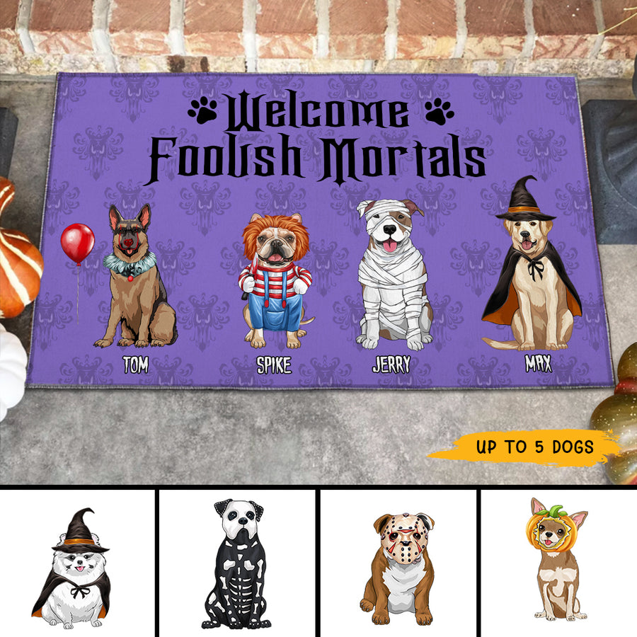 89Customized Welcome Foolish Mortals Doormat