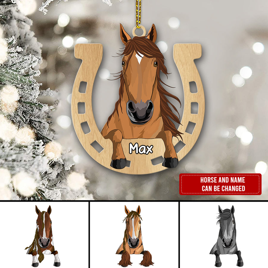 89Customized Horse Lovers Personalized One Sided Ornament