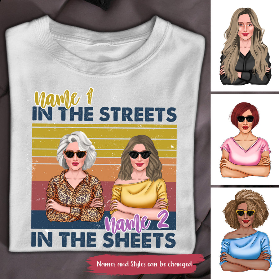 89Customized Dorothy in the streets Blanche in the sheets The Golden Girls TShirt