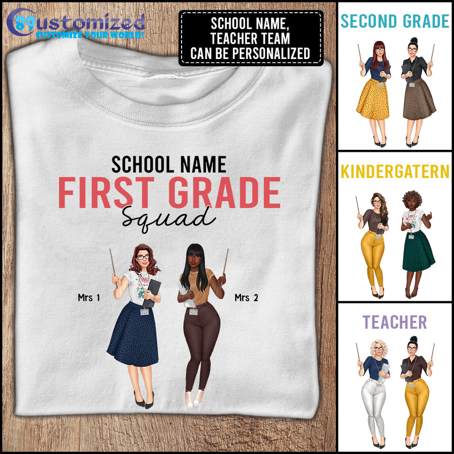 89Customized Teacher team Girl Customized Shirt