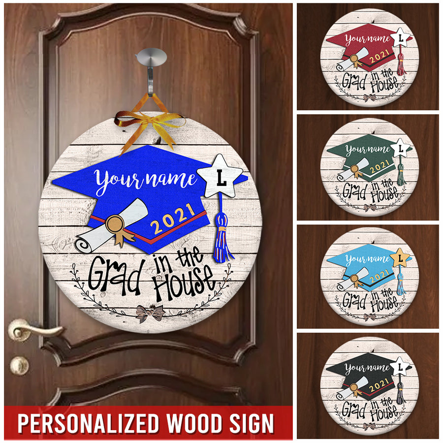 89Customized Personalized Wood Sign Star Grad In The House 2021
