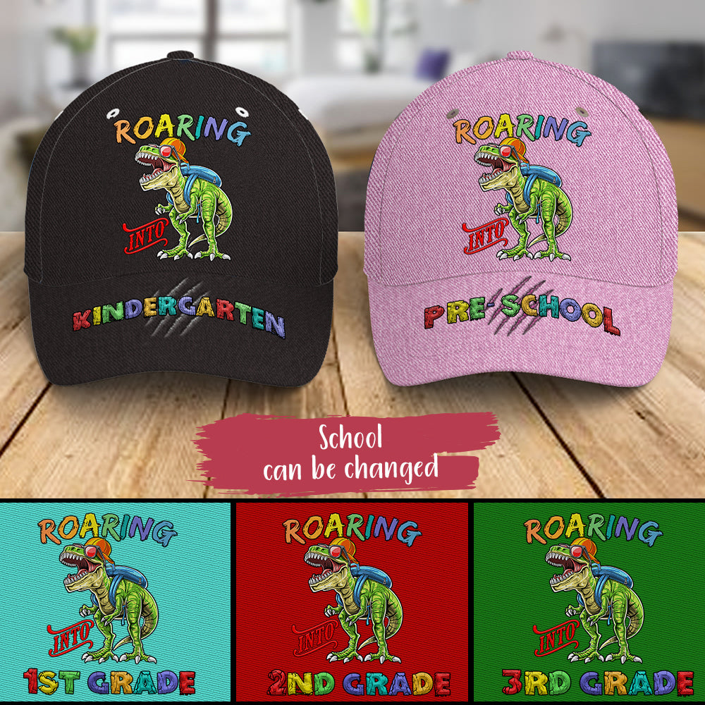 89Customized Roaring into school personalizde 3D cap