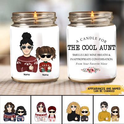 89Customized A Candle For The Cool Aunt Personalized Candle