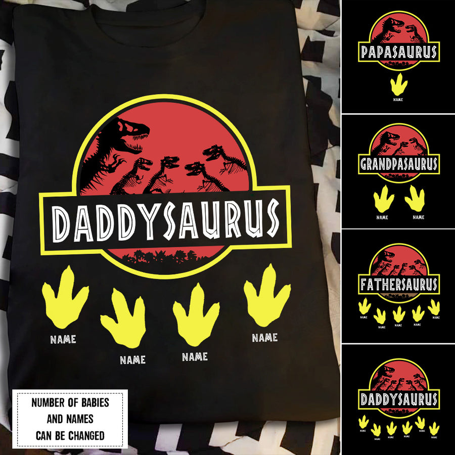89Customized Daddysaurus personalized shirt