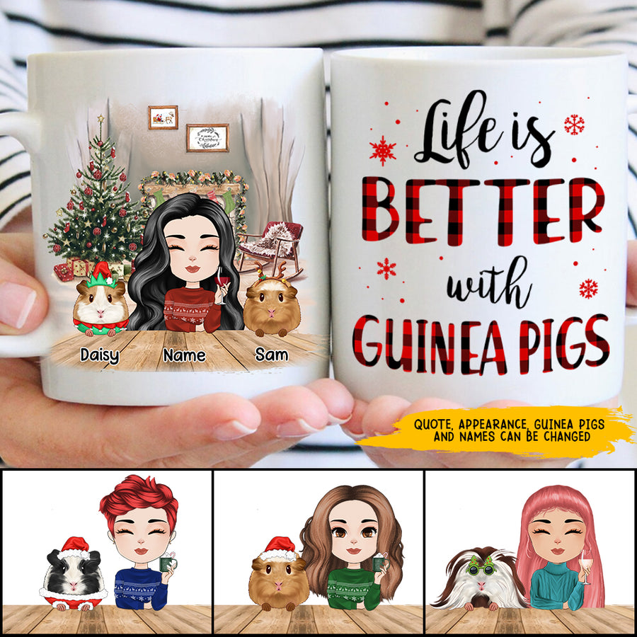 89Customized Christmas Guinea Pigs Lovers Personalized Mug