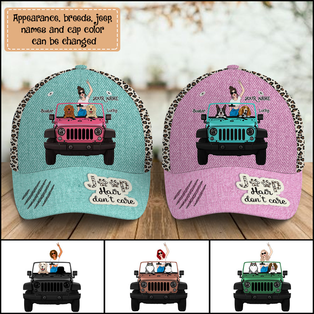 89Customized Jeep Hair Don't Care Personalized 3D Cap