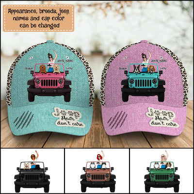 89Customized Jeep Hair Don't Care Personalized 3D Cap