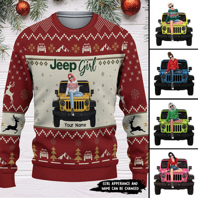 89Customized Jeep Girl the best women drive Jeeps Personalized Sweater
