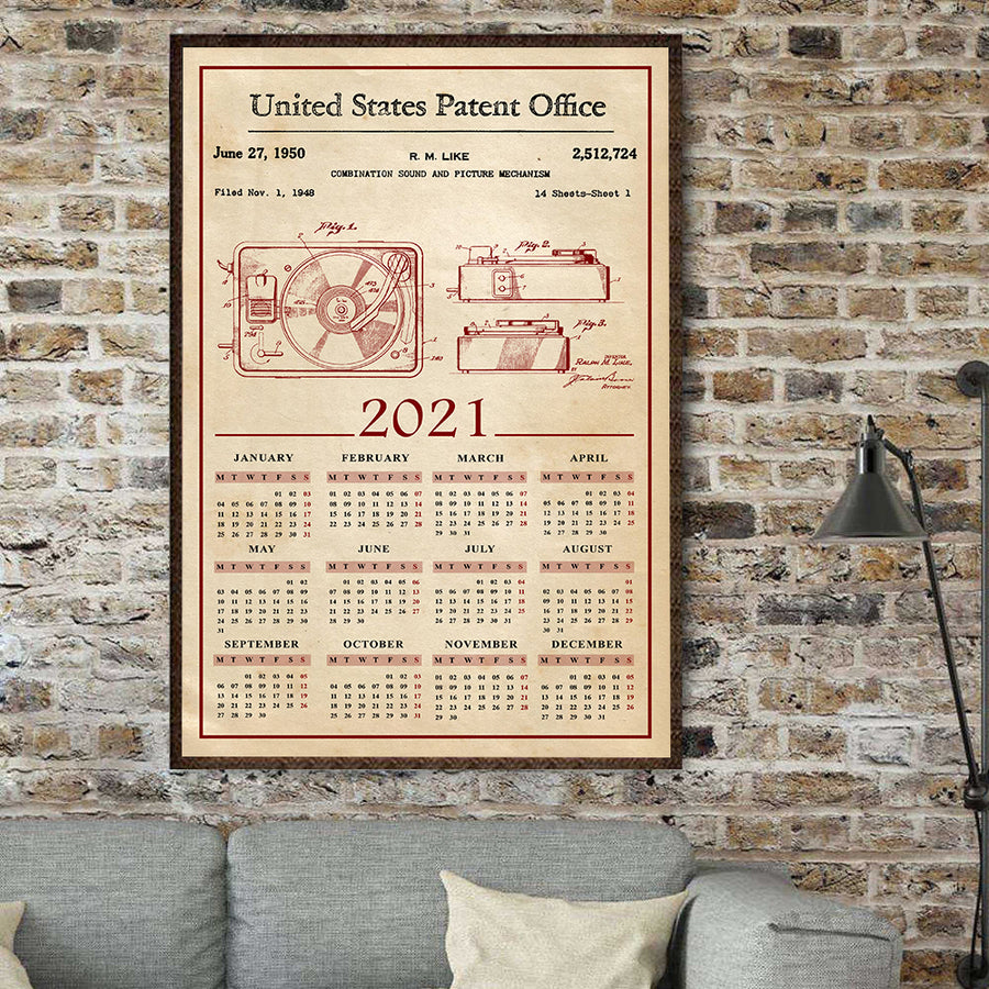 Vinyl Record 2021 Calendar Poster 2