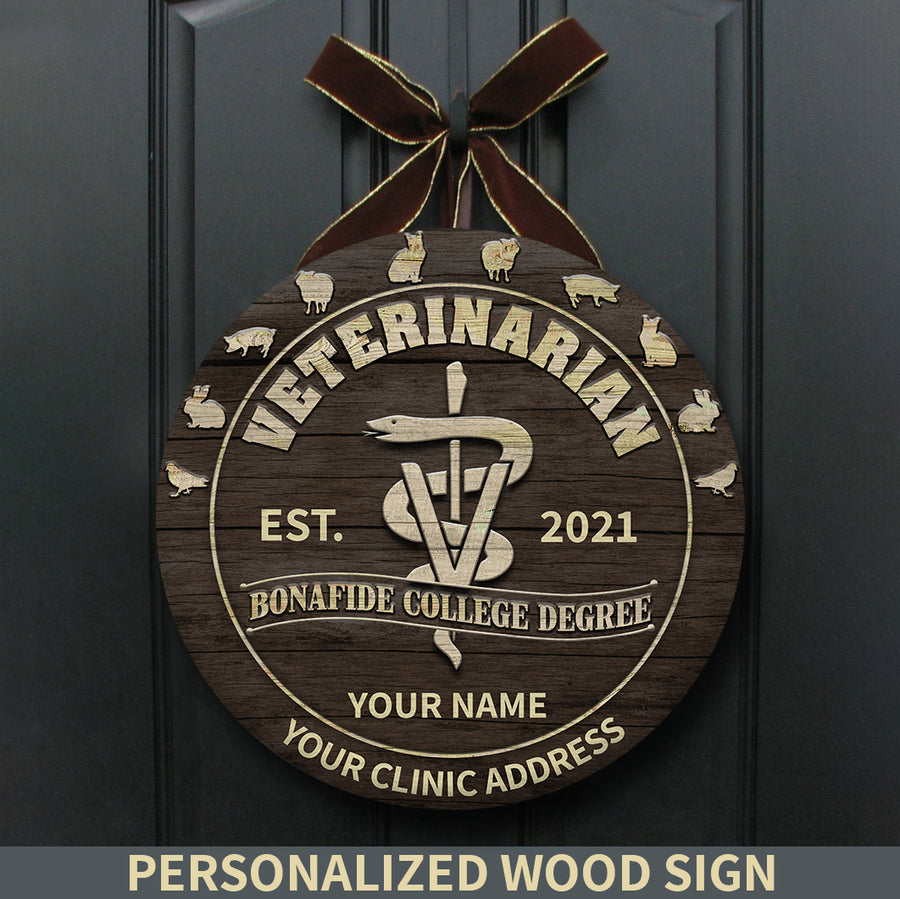 89Customized Personalized Veterinarian Wood Sign