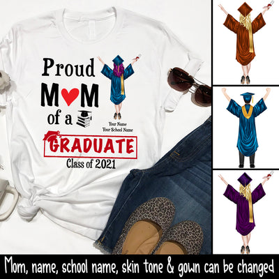 89Customized Personalized Shirt Proud Mom Family Of A Graduate 2021