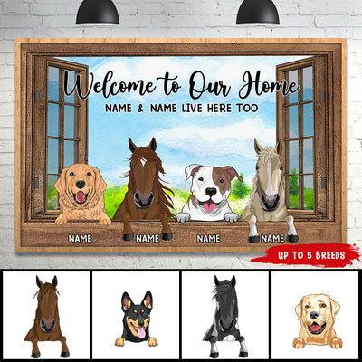 89Customized Horses By The Window Personalized Poster