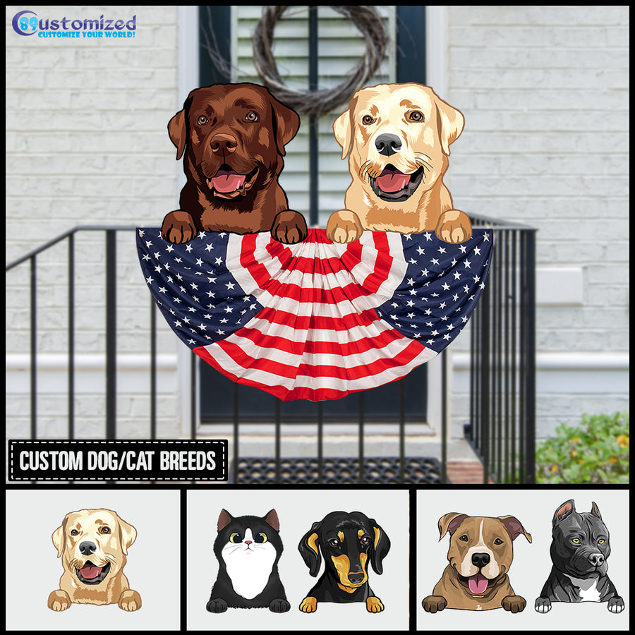 89Customized Dogs/Cats Happy Independence Day Personalized Cut Metal Sign