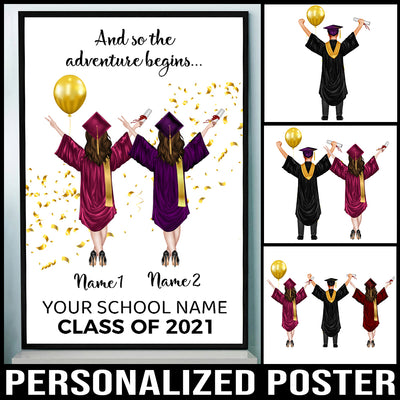 89Customized Personalized Poster Bestie Girl Boy Graduation