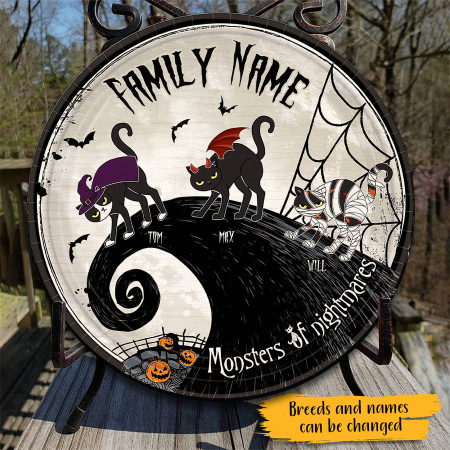 89Customized Monsters of nightmares Wood Sign